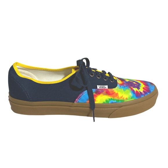VANS • Authentic Custom Tie Dye Sneakers Hippie Festival Bohemian Vibrant Shoes - Picture 3 of 8